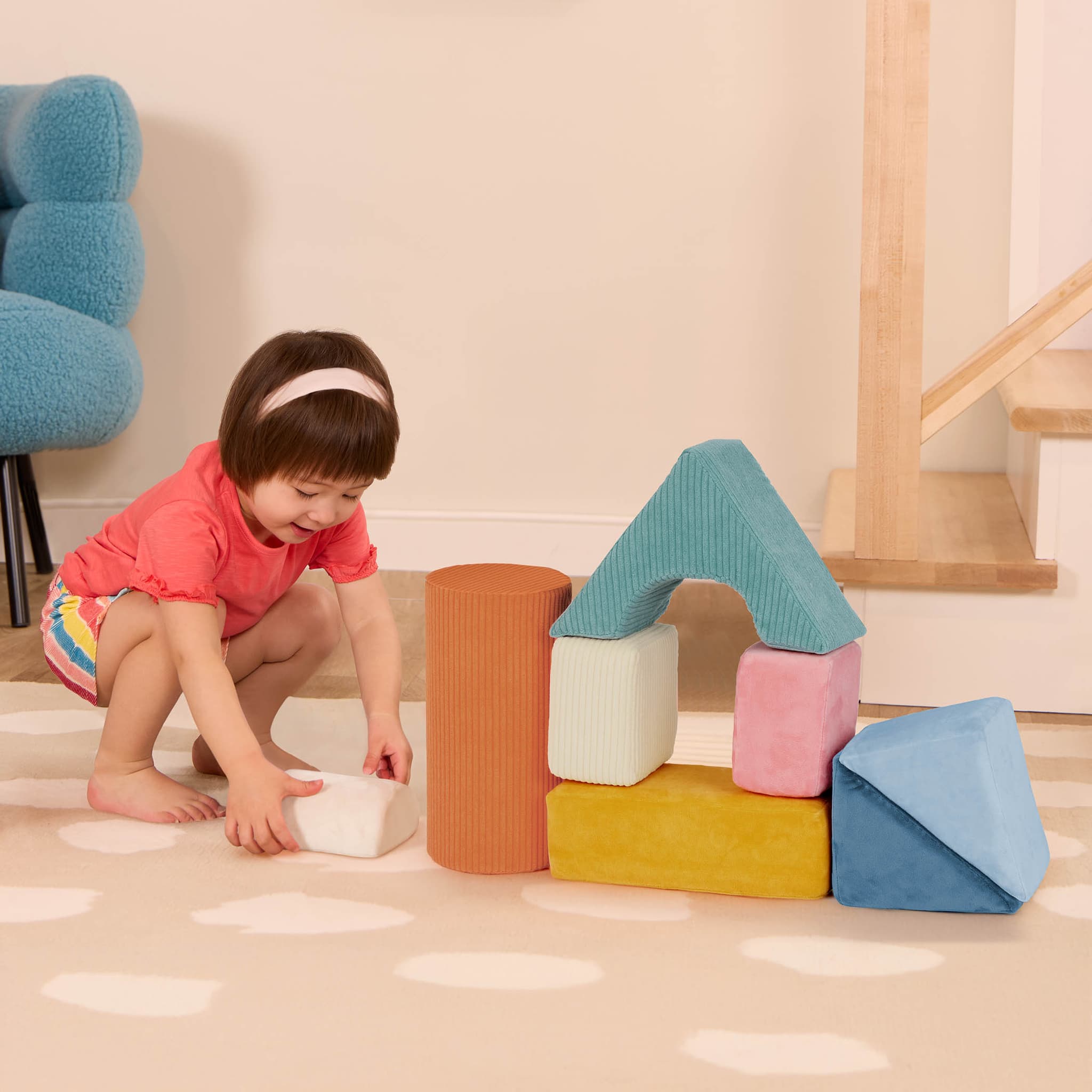 Schaumstoff Bausteine Kinder fuer motorische Ferderung &amp; Spielspaß