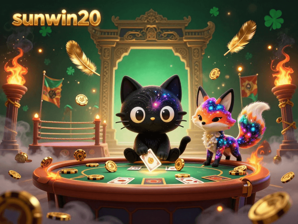 Win big with sunwin20 at a dynamic casino table featuring cosmic charm and vibrant colors.