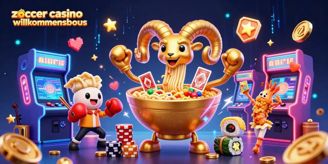 Experience high winnings with the zoccer casino willkommensbonus in this vibrant 3D casino scene.