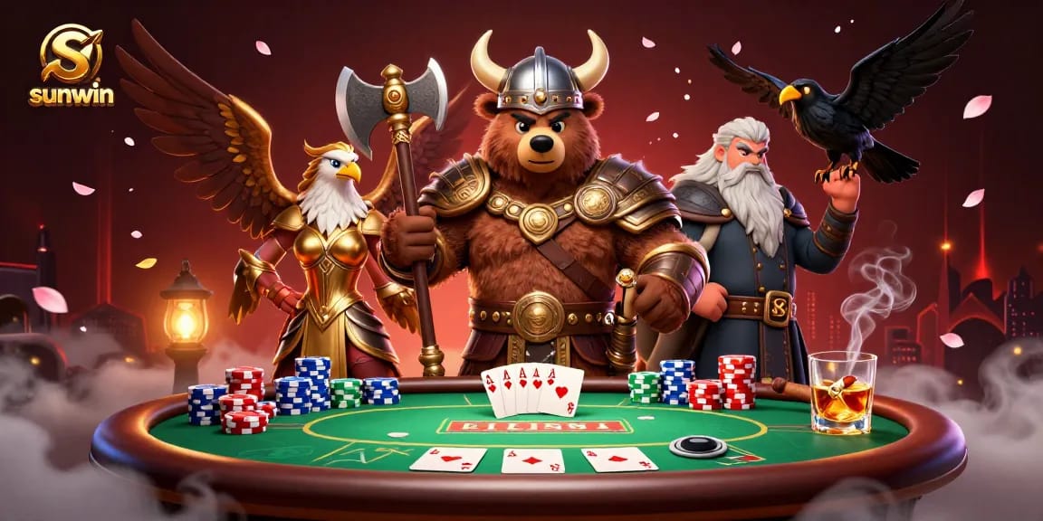 Experience thrilling poker action with sunwin featuring dynamic casino characters and vibrant tables.