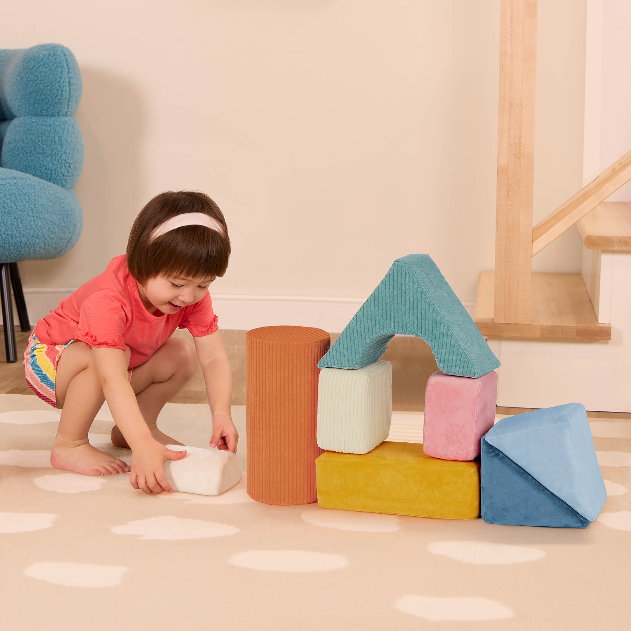Schaumstoff Bausteine Kinder fuer motorische Ferderung & Spielspaß