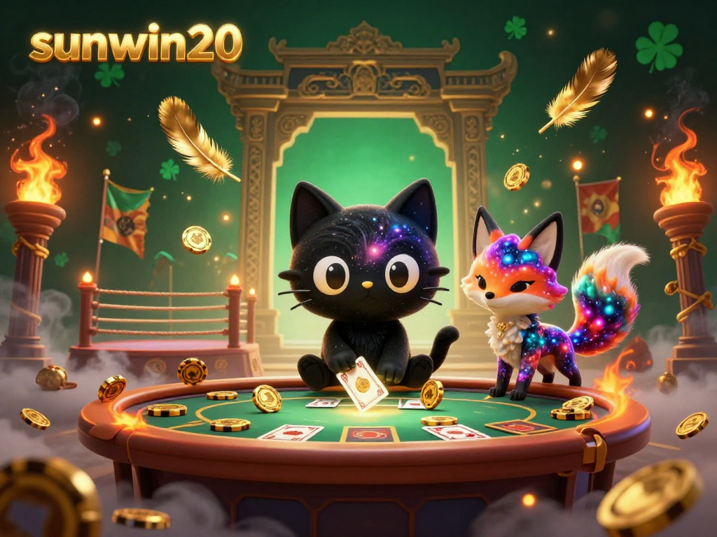 Win big with sunwin20 at a dynamic casino table featuring cosmic charm and vibrant colors.