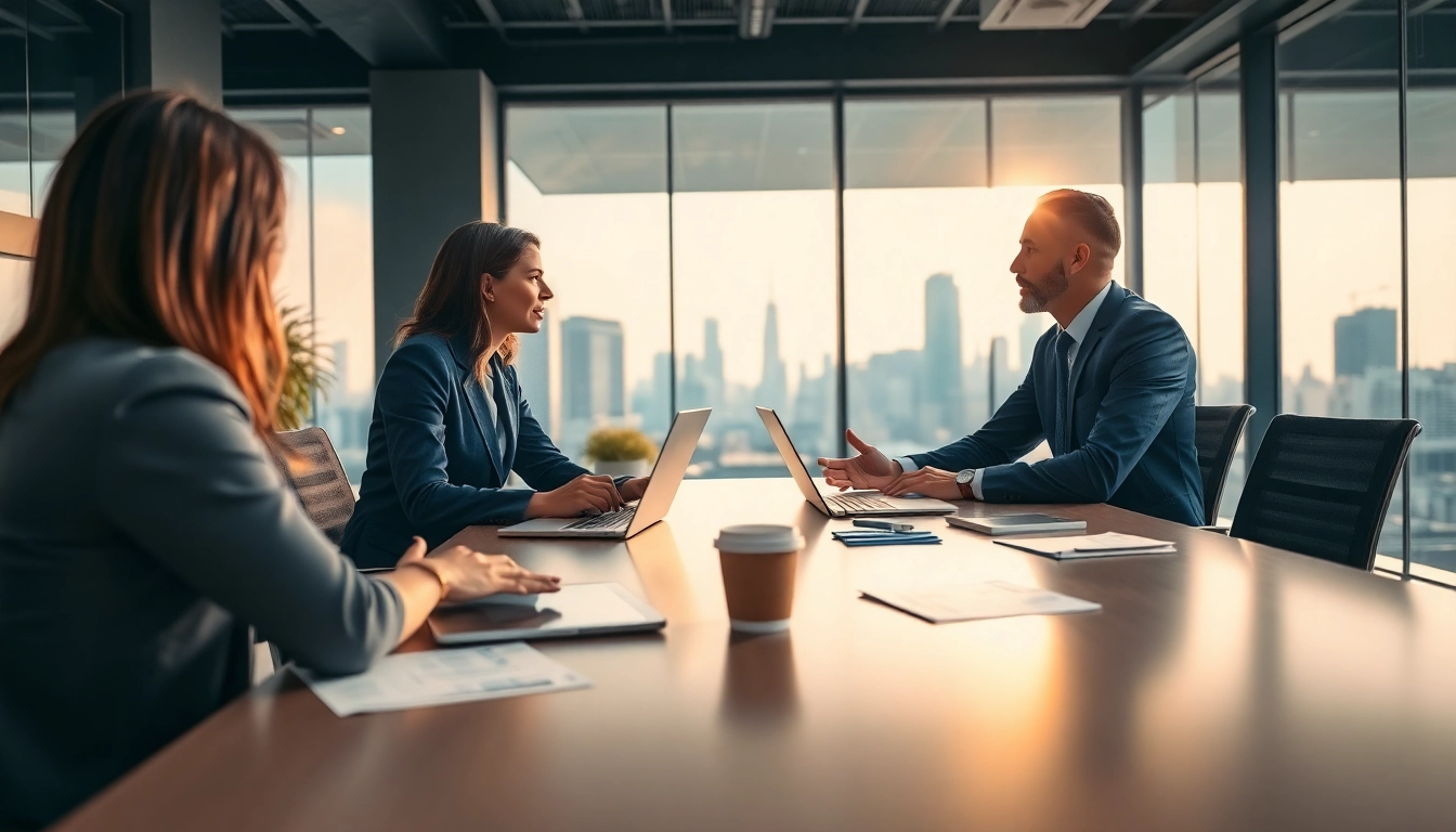 Headhunter IT interview process with professional ambiance and modern office setup.