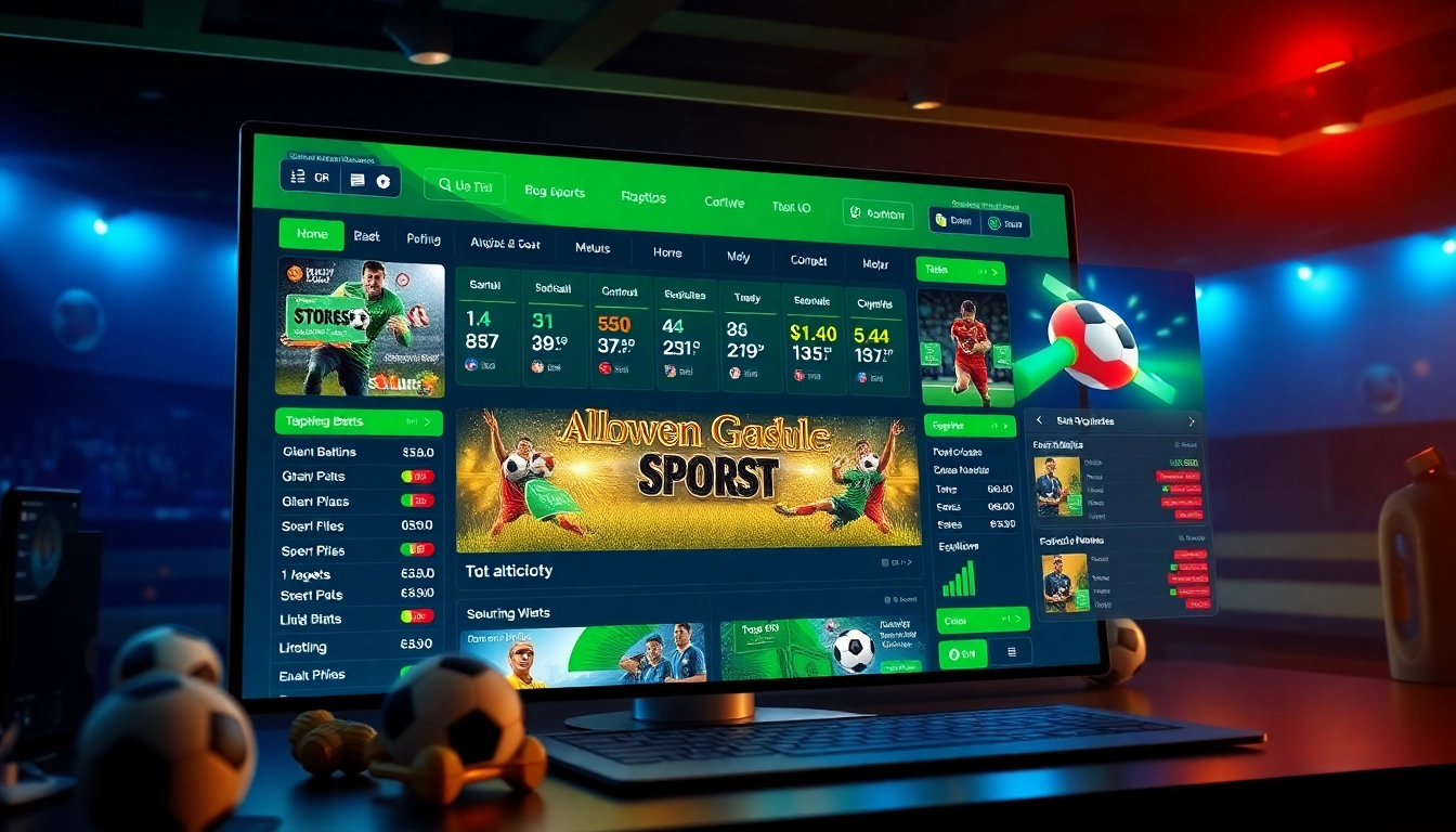 Engaging visual of a modern sports betting platform from https://cacuocbongda.cc/ featuring dynamic betting options and vibrant promotions.